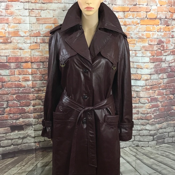 Etienne Aigner Jackets & Blazers - Vintage Etienne Aigner Leather Trench Coat